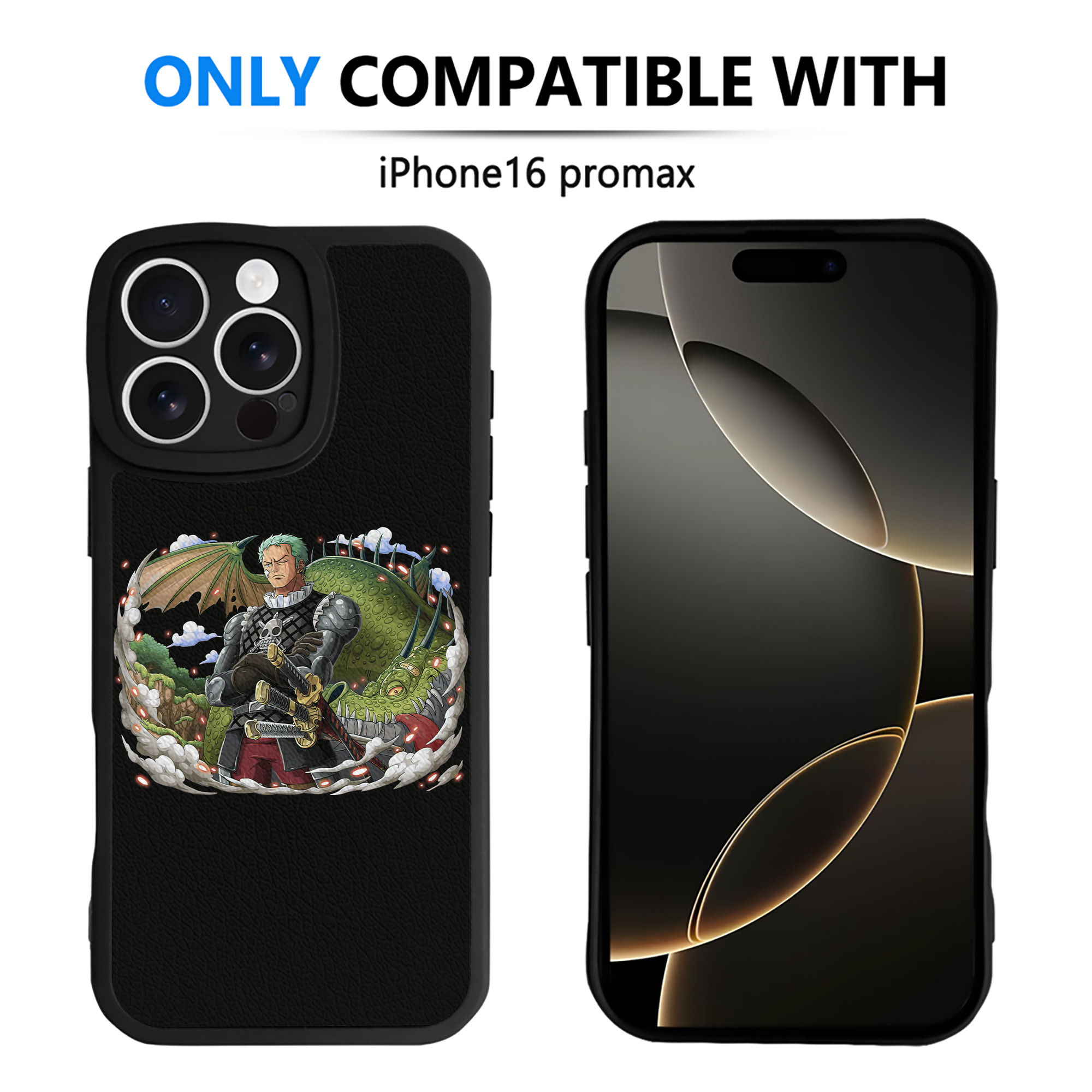 （画像用） ワンピース ロロノア・ゾロ ONE PIECE Roronoa Zoro 【iPhone 16シリーズ対応】シリコンスマホケース（レザー調） 材質：シリコン